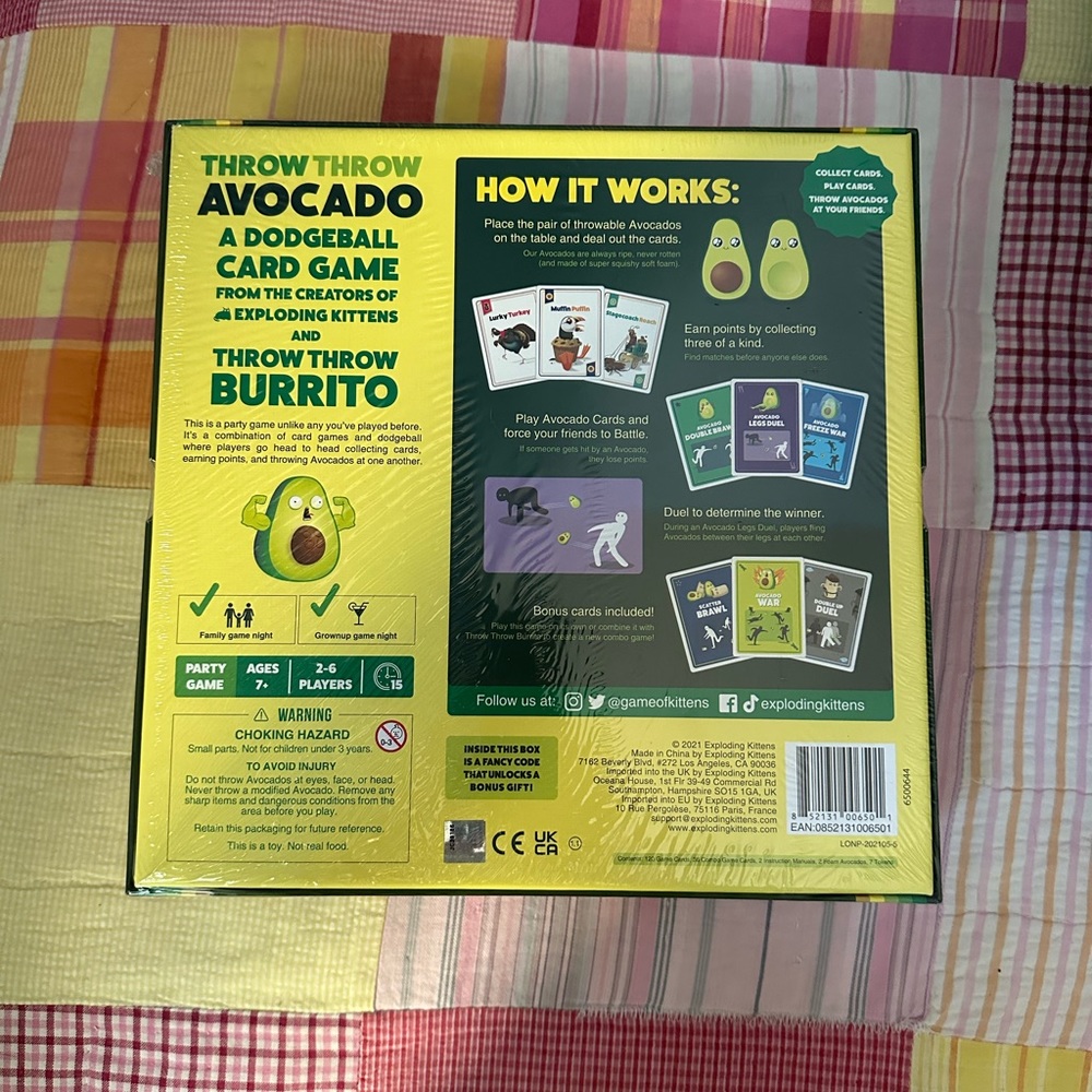 Sealed! Throw throw avocado
